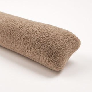 Tochtstopper teddy 90x12 cm beige - teddy stof | 2 stuks
