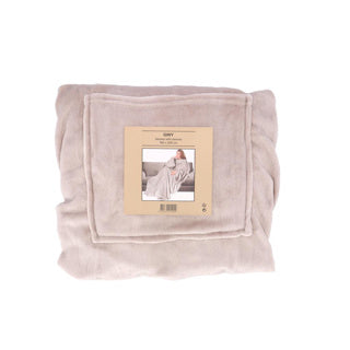No brand plaid met mouwen 150x200 pumice stone
