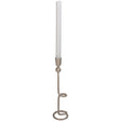 No brand kandelaar iron beige 8x8x30cm | 2 stuks