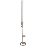No brand kandelaar iron beige 8x8x30cm | 2 stuks