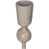 No brand kandelaar iron beige 8x8x30cm | 2 stuks