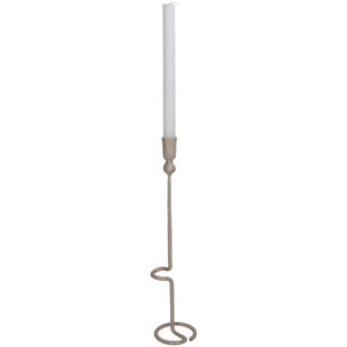 No brand kersten kandelaar metaal beige 8x8x40 cm