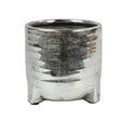 No brand countryfield bloempot amarens m zilverkleur 18 cm | 2 stuks