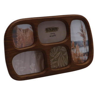No brand fotolijst toos collage hout naturel 42,5 x 25 cm | 3 stuks