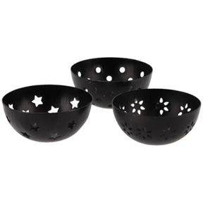 Theelicht geurblokjeshouder amber metaal 7,5 cm | 6 stuks