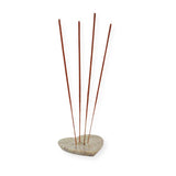 No brand wierookhouder speksteen hart 10,5 cm | 12 stuks