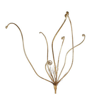 No brand kunsttak fern frond spray goud 54cm | 6 stuks