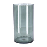 No brand vaas levi cylinder dark grey transp. h30 d16 | 2 stuks
