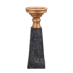 No brand ptmd kandelaar laya goud-zwart 34 cm | 2 stuks