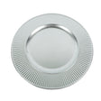 No brand decoratieschaal migros zilver onderbord 33cm kunststof | 6 stuks