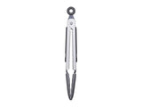 Westmark serveertang, met siliconen kommen en rubberen handgrepen, lengte: 27 cm, roestvrij staal kunststof siliconen, classic silicone midi, zilver zwart, 16172270