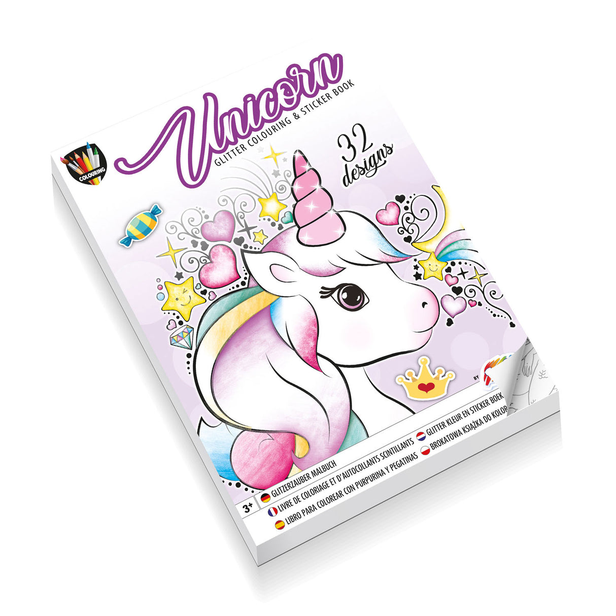 Creative Craft Group Glitter Colors Sticker Book Unicorn