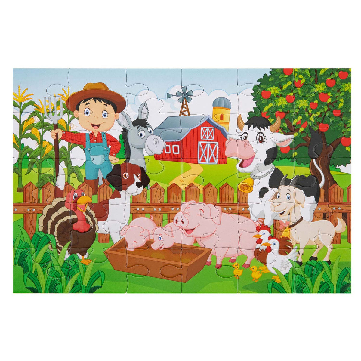 Creative craft group puzzel boerderij, 30st.