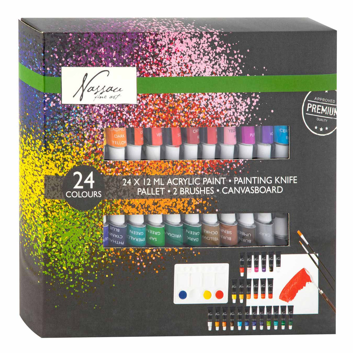 Creative Craft Group Craft Group Nassau Acrylic Paint Set, 24x12ml