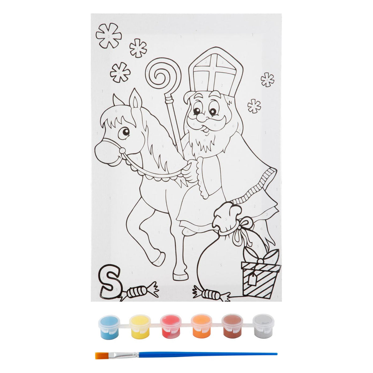 Grafix sinterklaas canvas schilderen op nummer