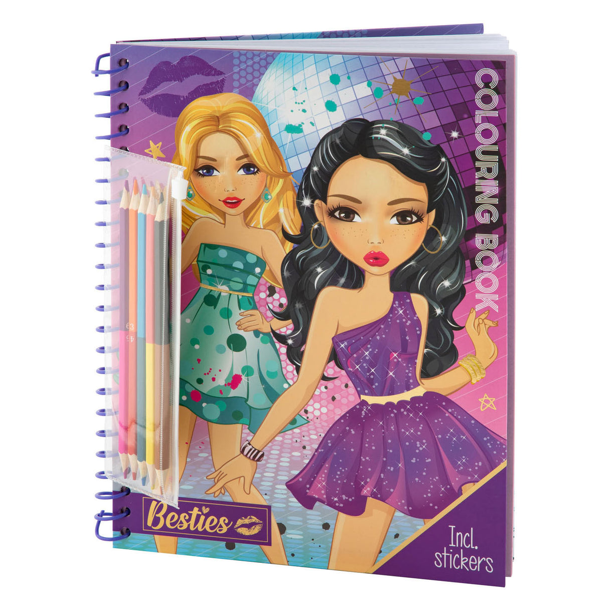 Besties coloring book klistremerker