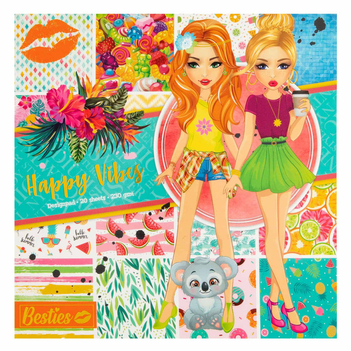 Besties design block happy vibes, 20 sheets