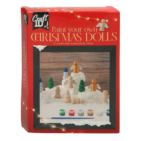 Grafix painter your own wooden Christmas figures, 12st.