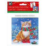 Maak je eigen Kerst Kaarten Diamond Painting, 2st.