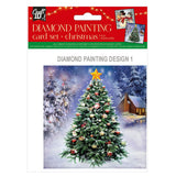 Grafix maak je eigen kerstkaarten diamond painting, 2st.