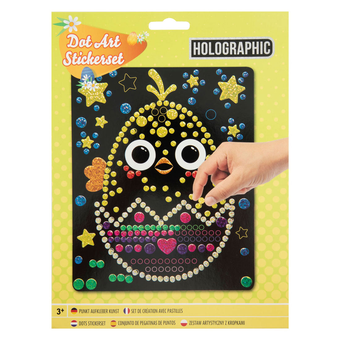 Grafix pasen holografische stippenkunst set, 22x18cm