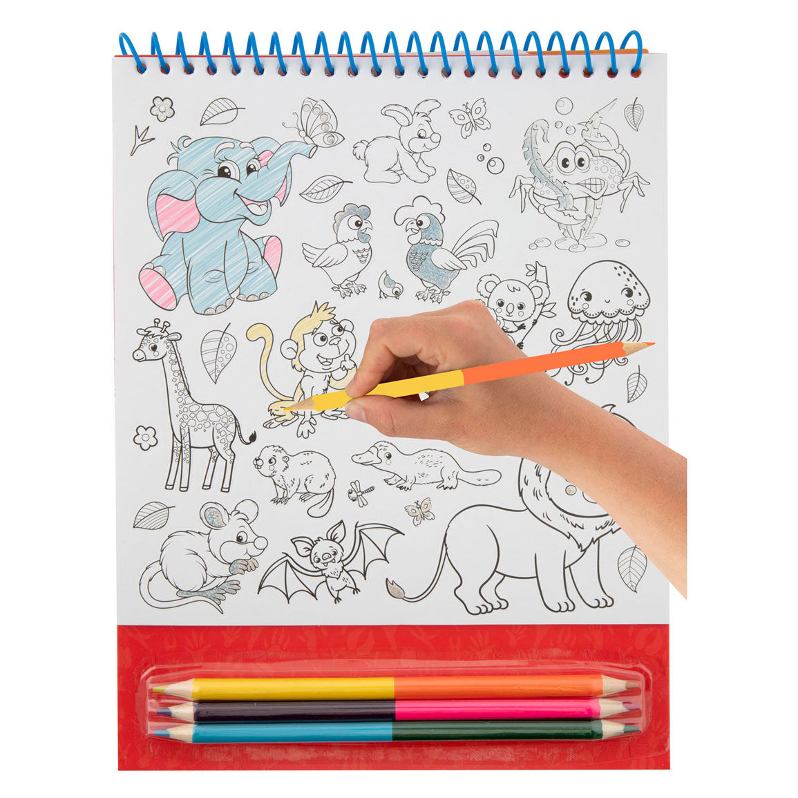 Creative Craft Group color your own stickers with colored pencils animals, 250st.