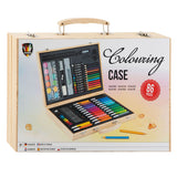 Gruppo di artigianato creativo Wooden Color Case FSC, 86dlg.