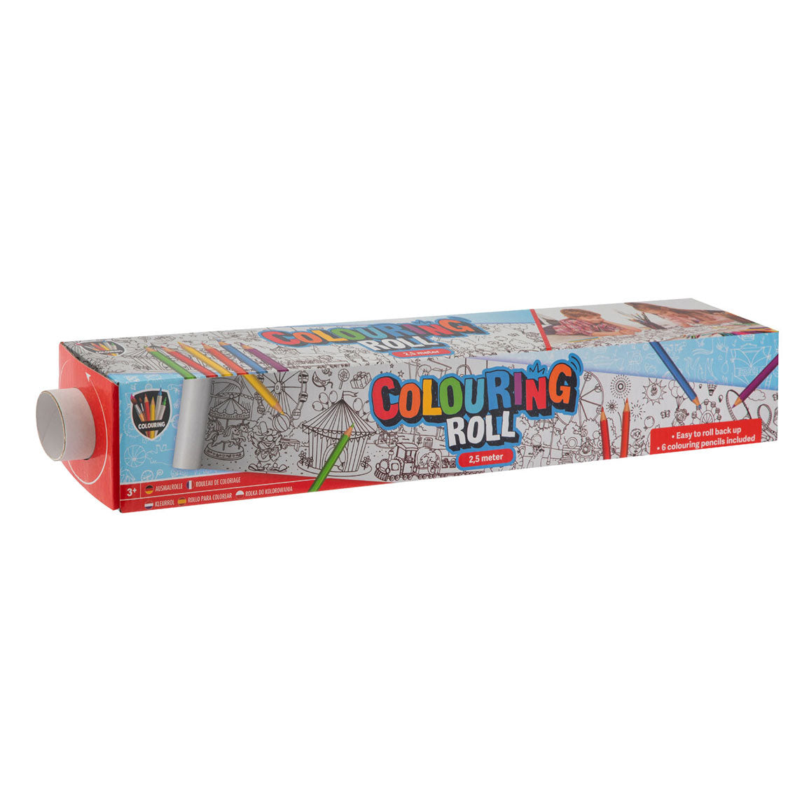 Creative Craft Group Color roll with print and 6 colored pencils, 250x42cm