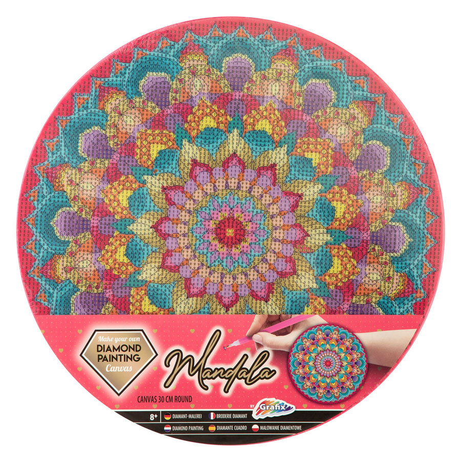 Creative Craft Group Diamond Painting Mandala Canvas, 30cm