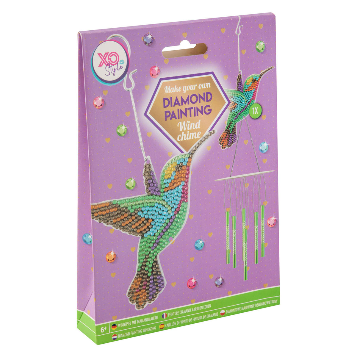 Creative craft group diamond painting windgong dier