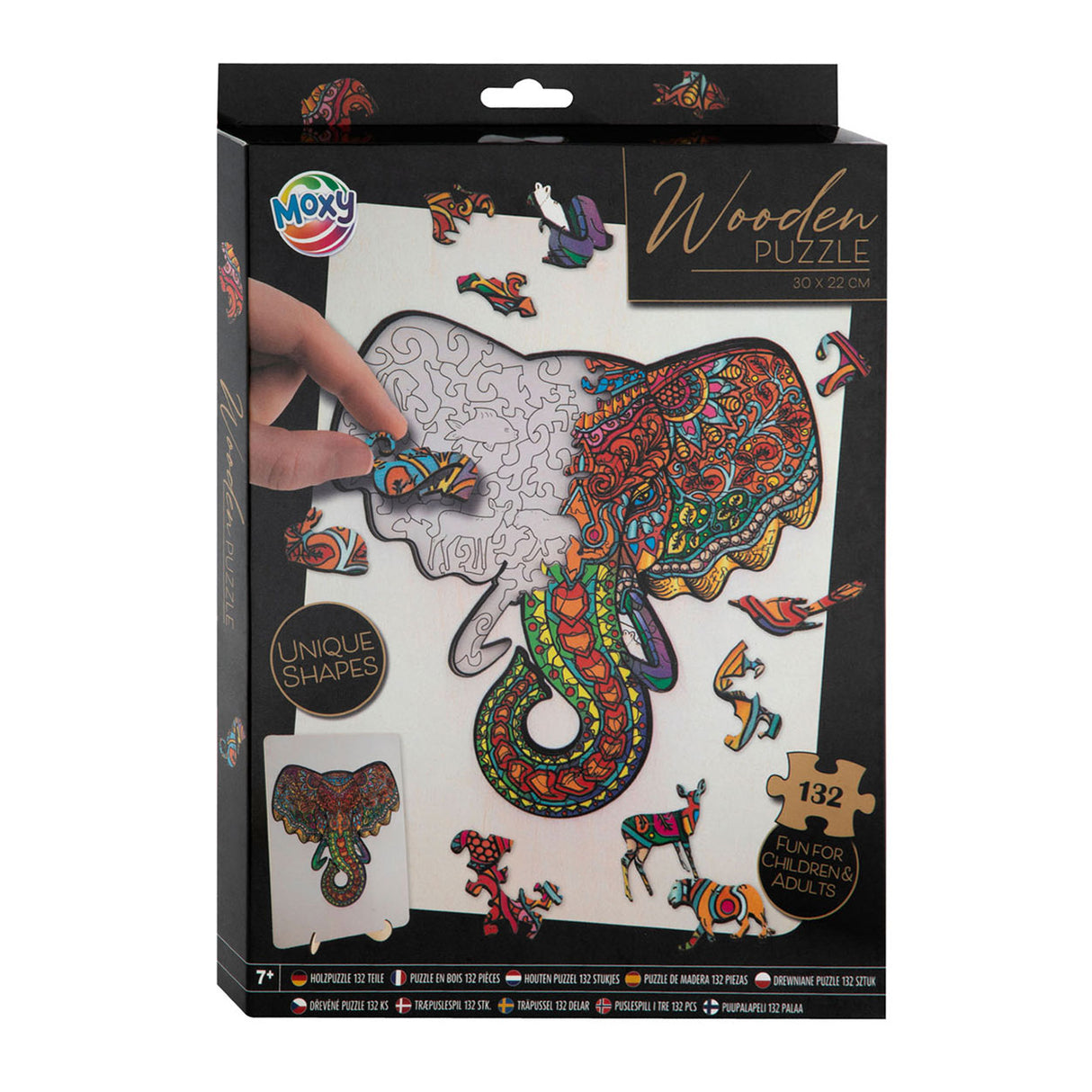 Creative Craft Group Wooden Leg Puzzle Elephant, 132st.