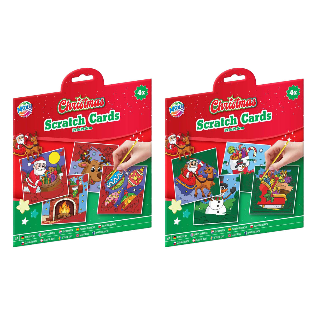 Creative craft group xmas 4 scratch kaarten