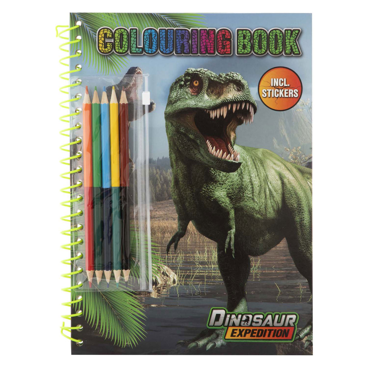 Creative Craft Group Dino Color Book med blyanter