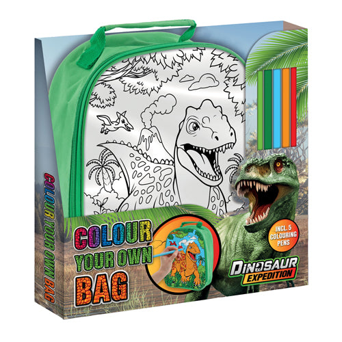 Grupo de artesanía creativa Dino Color su propia bolsa