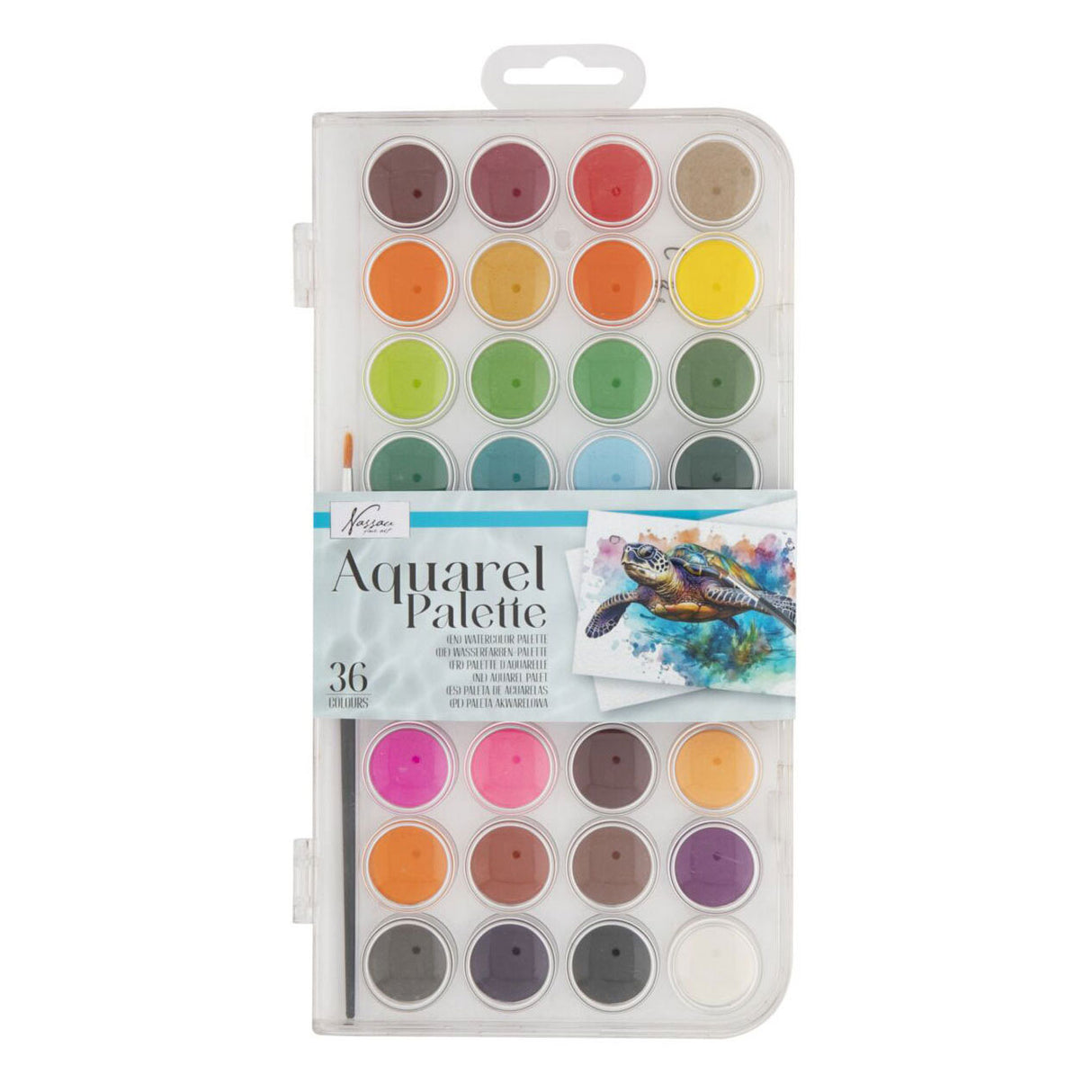 Kreativ Handwierksgruppfaarf Pallet Aquarel, 36 Faarwen