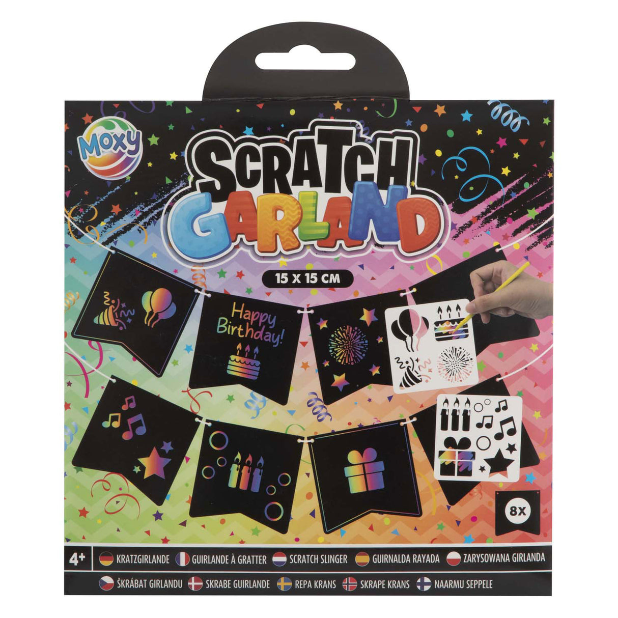 Creative craft group scratch vlaggenlijn maken