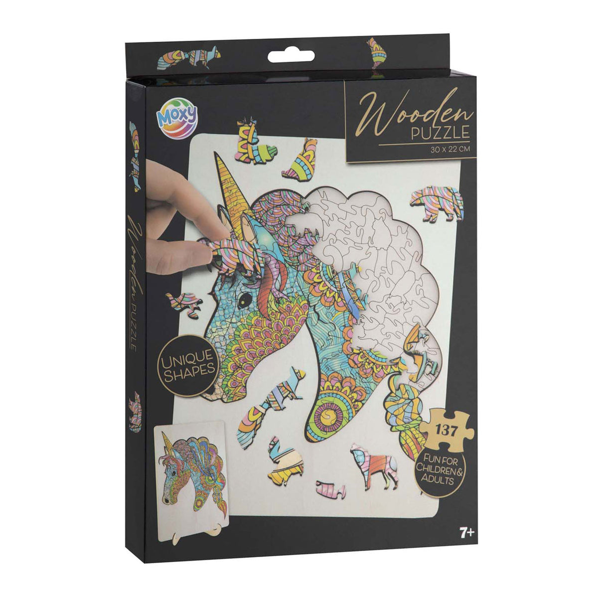 Grupo creativo de artesanía Wooden Jegin Puzzle Unicorn, 137º.