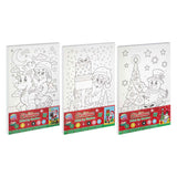 Creative craft group canvas schilderen op nummer kerstmis - incl 6 kleuren verf en penseel