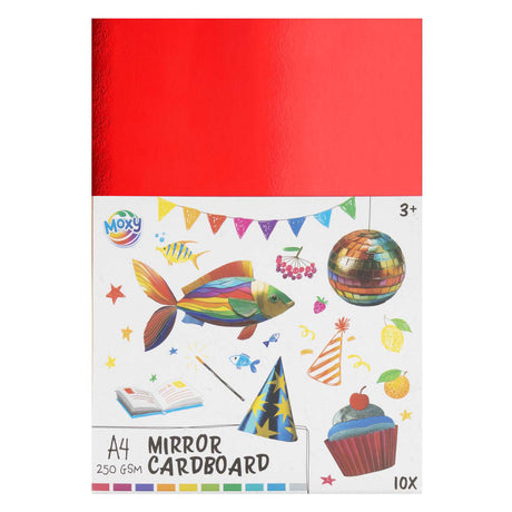 Creative craft group spiegelkarton a4, 10 vellen 10 kleuren