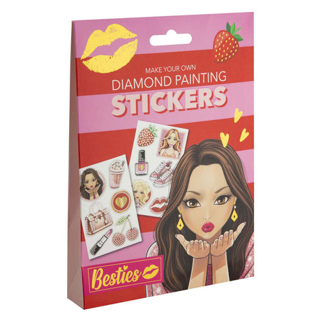 Besties diamond painting stickers assorti