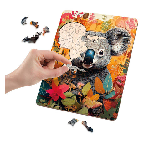 Moxy houten puzzel koala unieke vormen, 130pcs