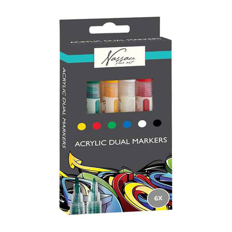 Creative craft group nassau acrylic paint marker 6 stuks