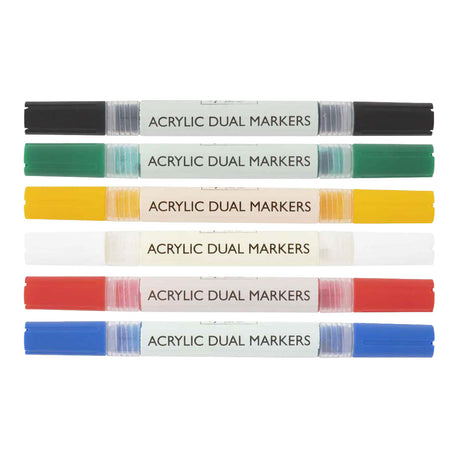 Creative craft group nassau acryl marker set met dubbele punt - 6st.