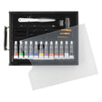 Creative craft group nassau zwarte houten koffer acryl set - 21dlg.