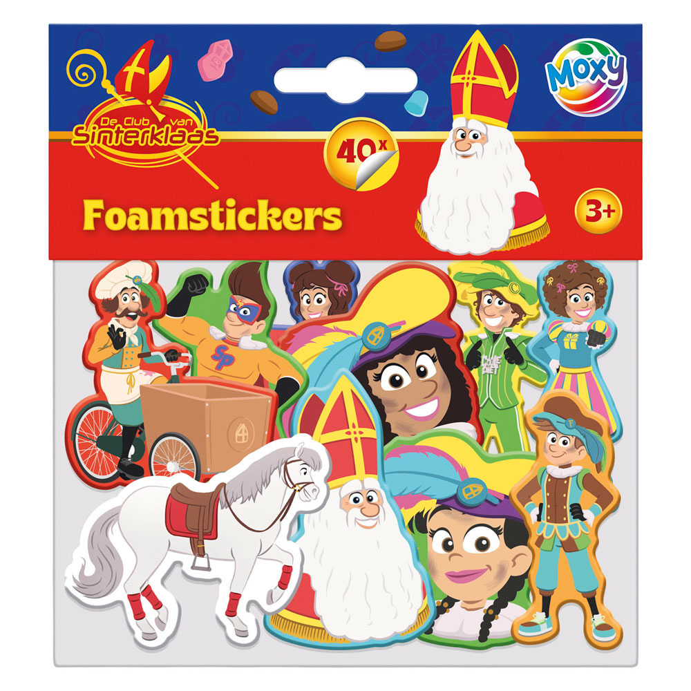 Creative craft group club van sinterklaas foam stickers - 40st.
