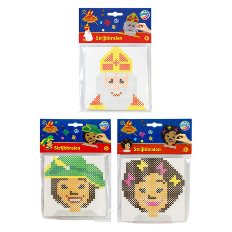Creative craft group club van sinterklaas strijkkralen 15x15cm