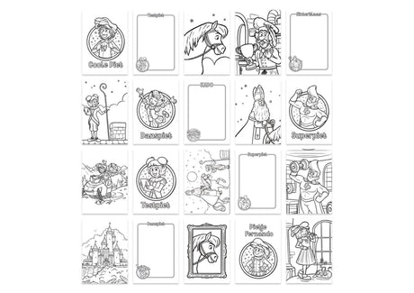 Moxy club van sinterklaas kleurboek a4 32 kleurplaten