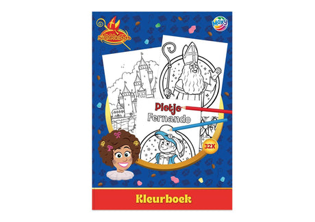 Moxy club van sinterklaas kleurboek a4 32 kleurplaten