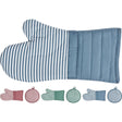 Excellent houseware ovenwant en pannenlap set 2-delig gestreept