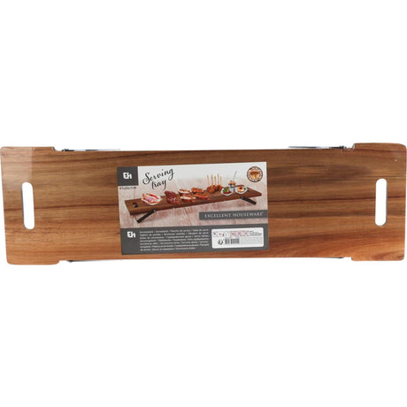 Excellent houseware serveerplateau acaciahout